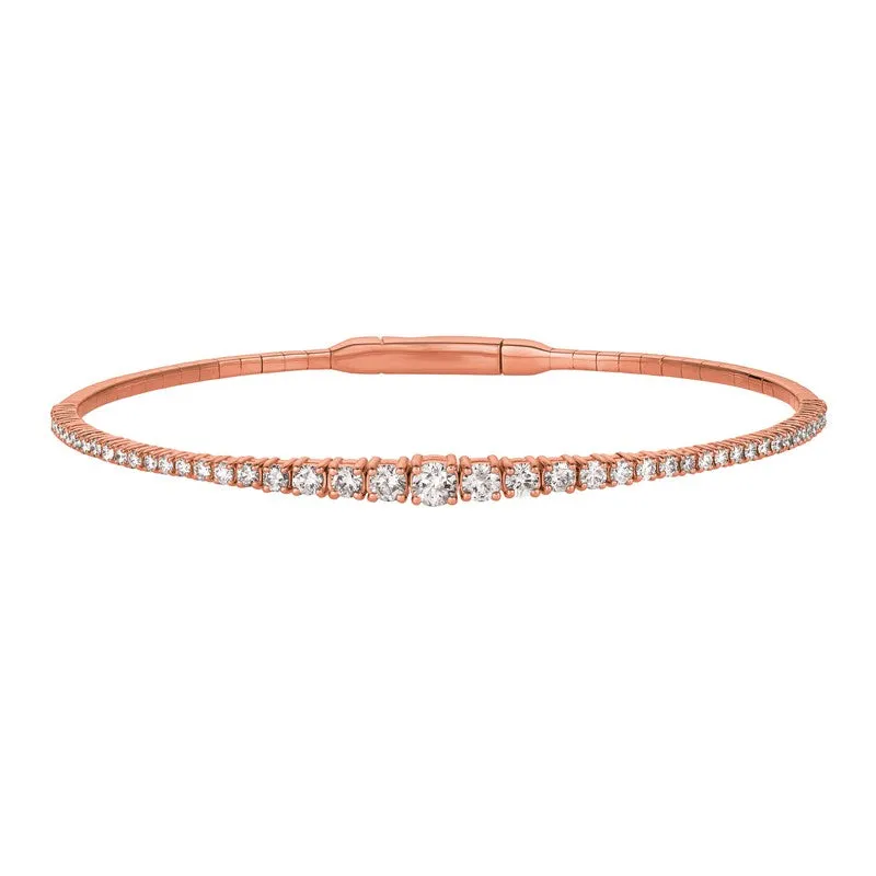 1.25CT DIAMOND FLEXIBLE BRACELET 14K GOLD ON SALE