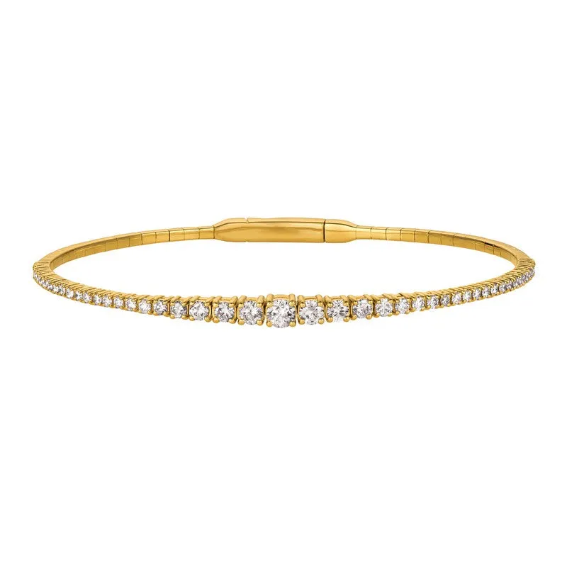 1.25CT DIAMOND FLEXIBLE BRACELET 14K GOLD ON SALE