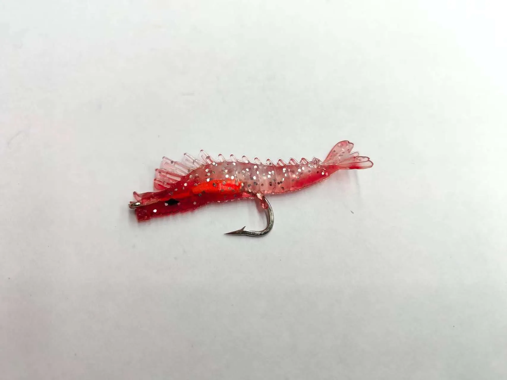 12pcs Small Shrimp Fishing Lure with hooks 65mm 3g Red