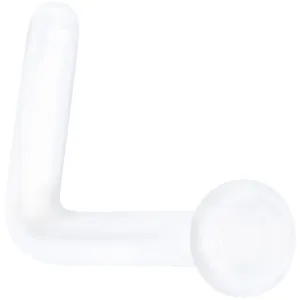 18 Gauge 1/4 Clear Bioplast Flat Top L Shape Nose Retainer Set of 10