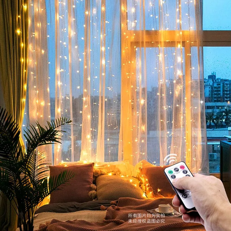 3m x 3m LED USB Christmas Fairy String Lights Remote Control