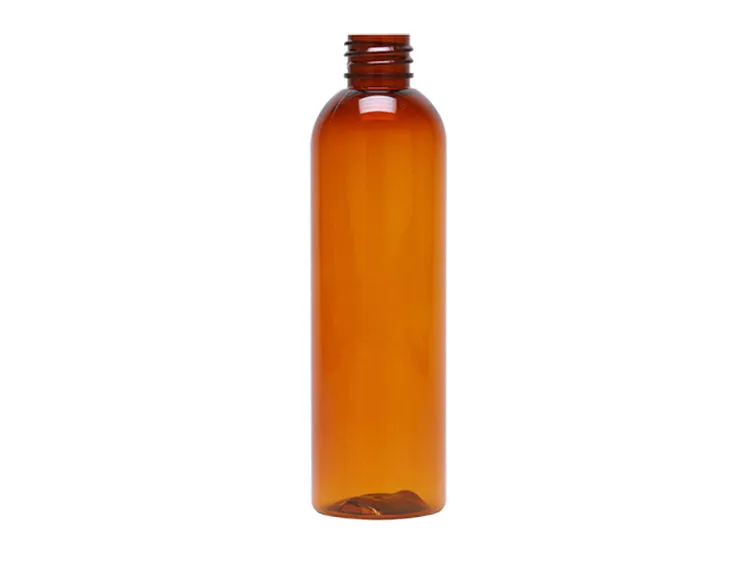 4 oz Amber Colored PET Plastic Bottles: Recyclable Bottles For Cosmetic Packaging(Pack of 10)