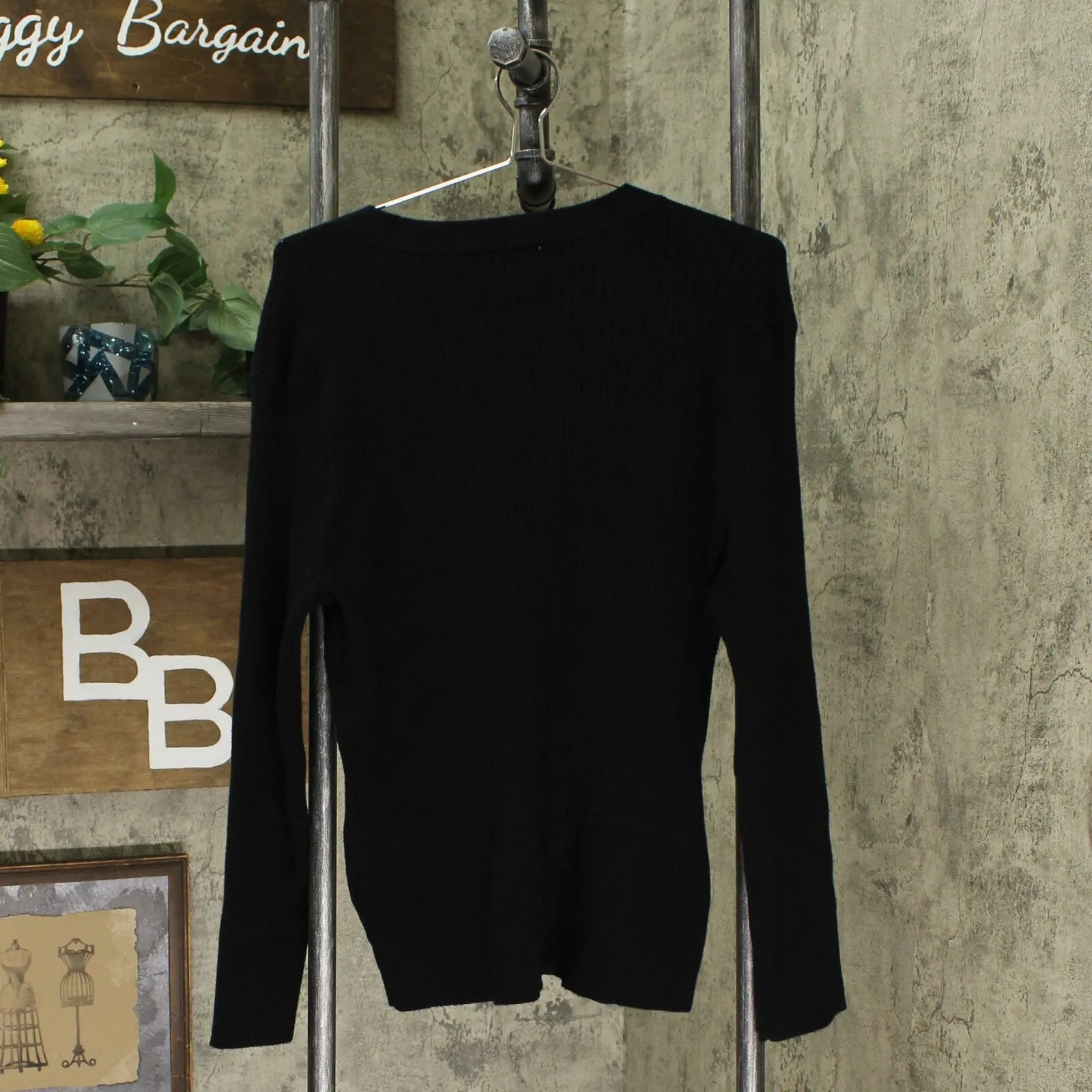 A New Day Women's Ribbed Long Sleeve Button Front Cardigan Sweater