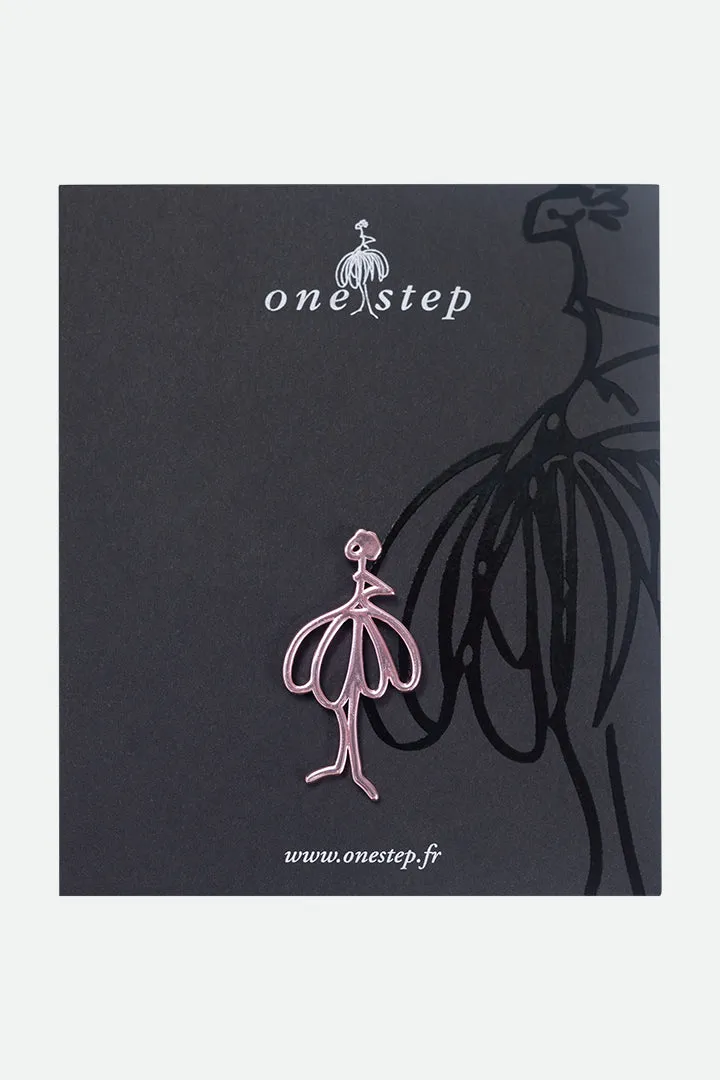 ABEL - Pin's métal rose forme danseuse