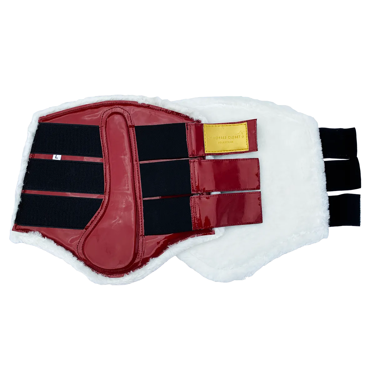 Amboise Ruby Red Vegan Brushing Boots front or hind