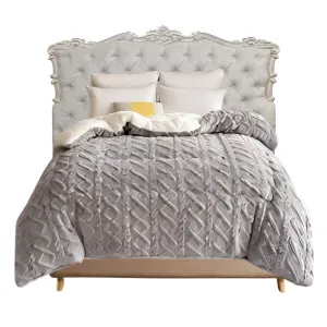 Anyhouz Blanket Grey Cashmere Super Thick Warm Quilt Comforter