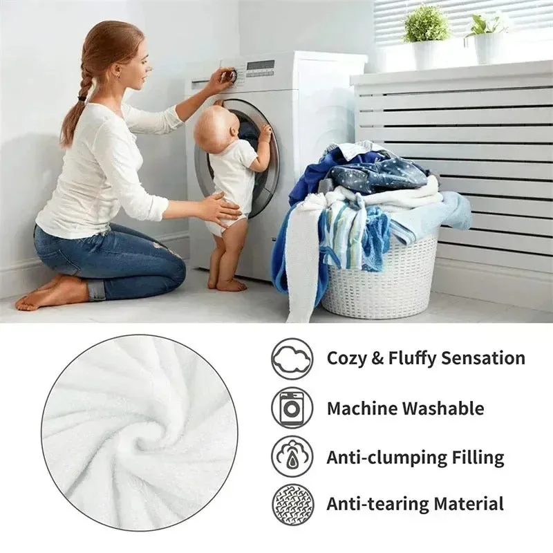 Anyhouz Blanket Grey Cashmere Super Thick Warm Quilt Comforter