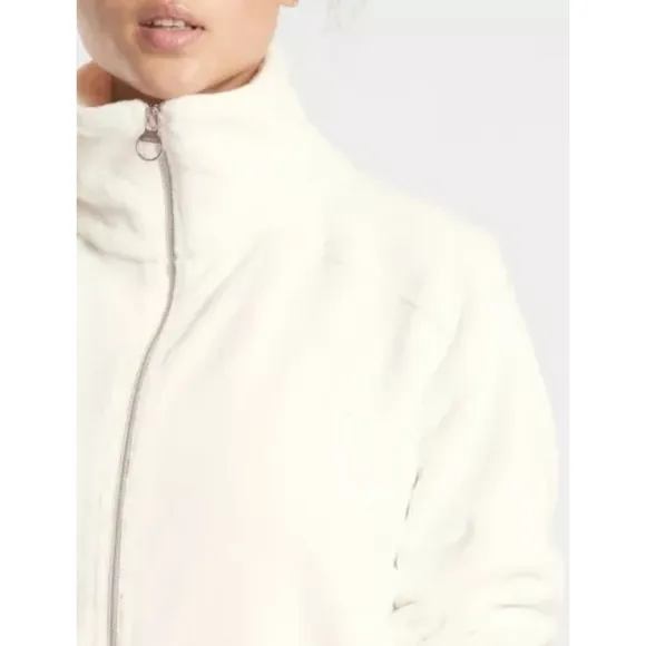 Athleta Double Cozy Karma Recover Bomber, Size Medium