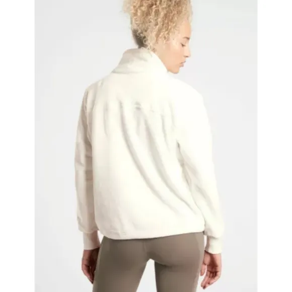 Athleta Double Cozy Karma Recover Bomber, Size Medium