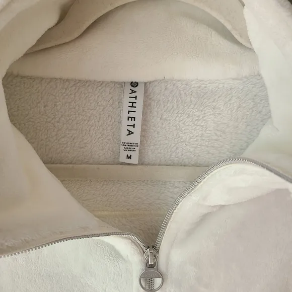 Athleta Double Cozy Karma Recover Bomber, Size Medium