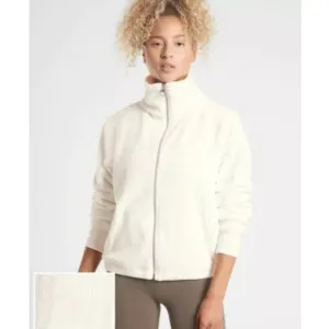 Athleta Double Cozy Karma Recover Bomber, Size Medium