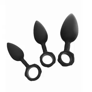 Bathmate Silicone Black Butt Plugs Set for Beginners