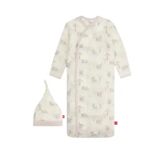Big Love Modal Magnetic Cozy Sleeper Gown   Hat Set