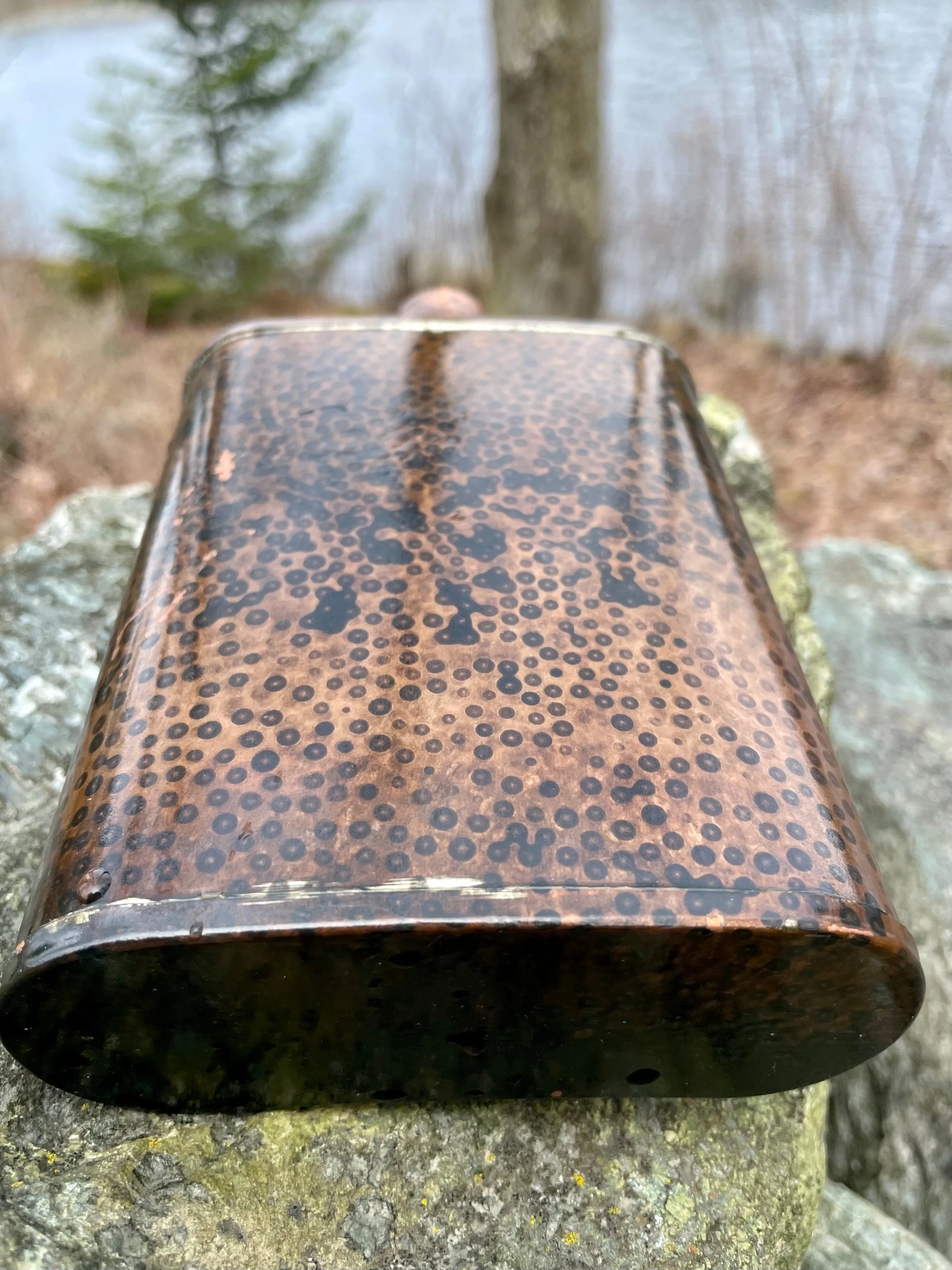 Brown Dotted Flask