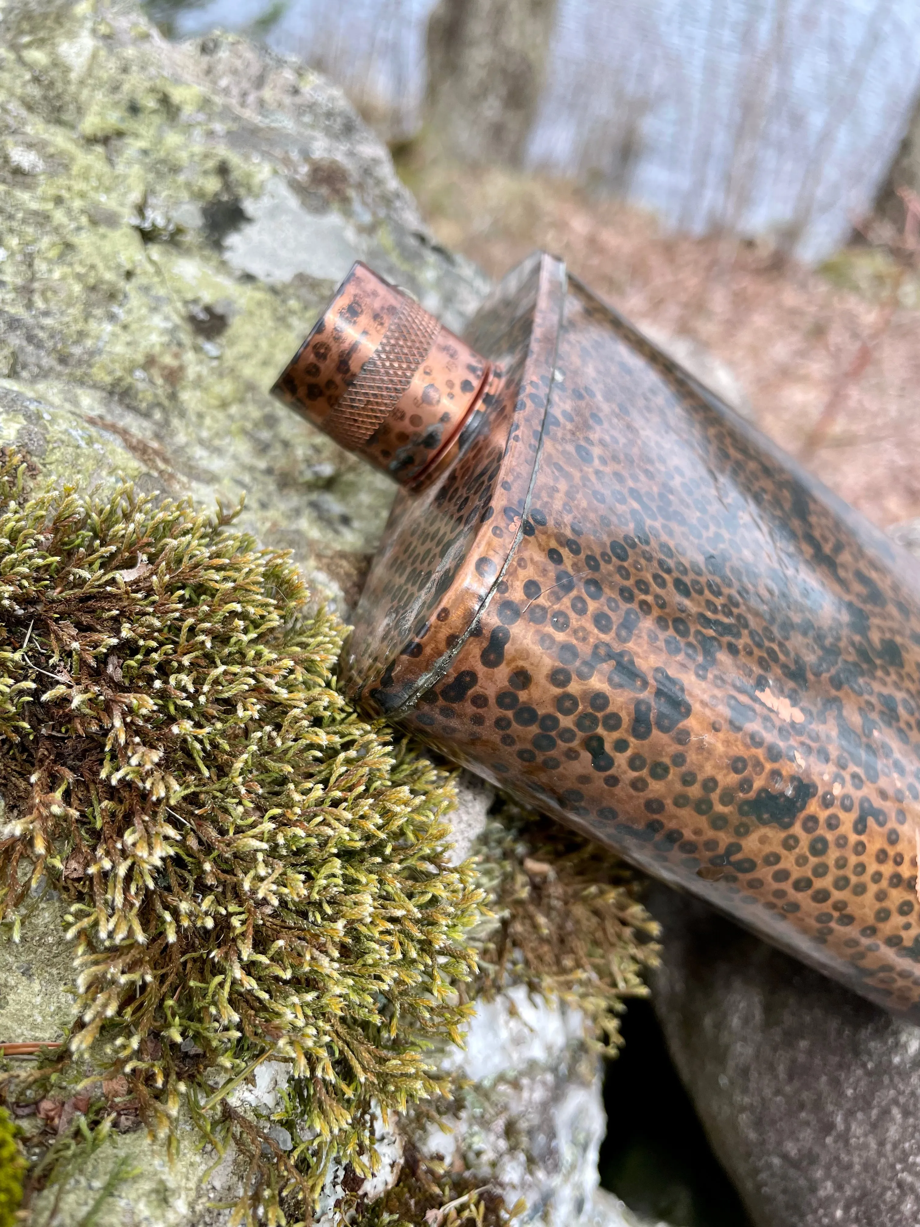 Brown Dotted Flask