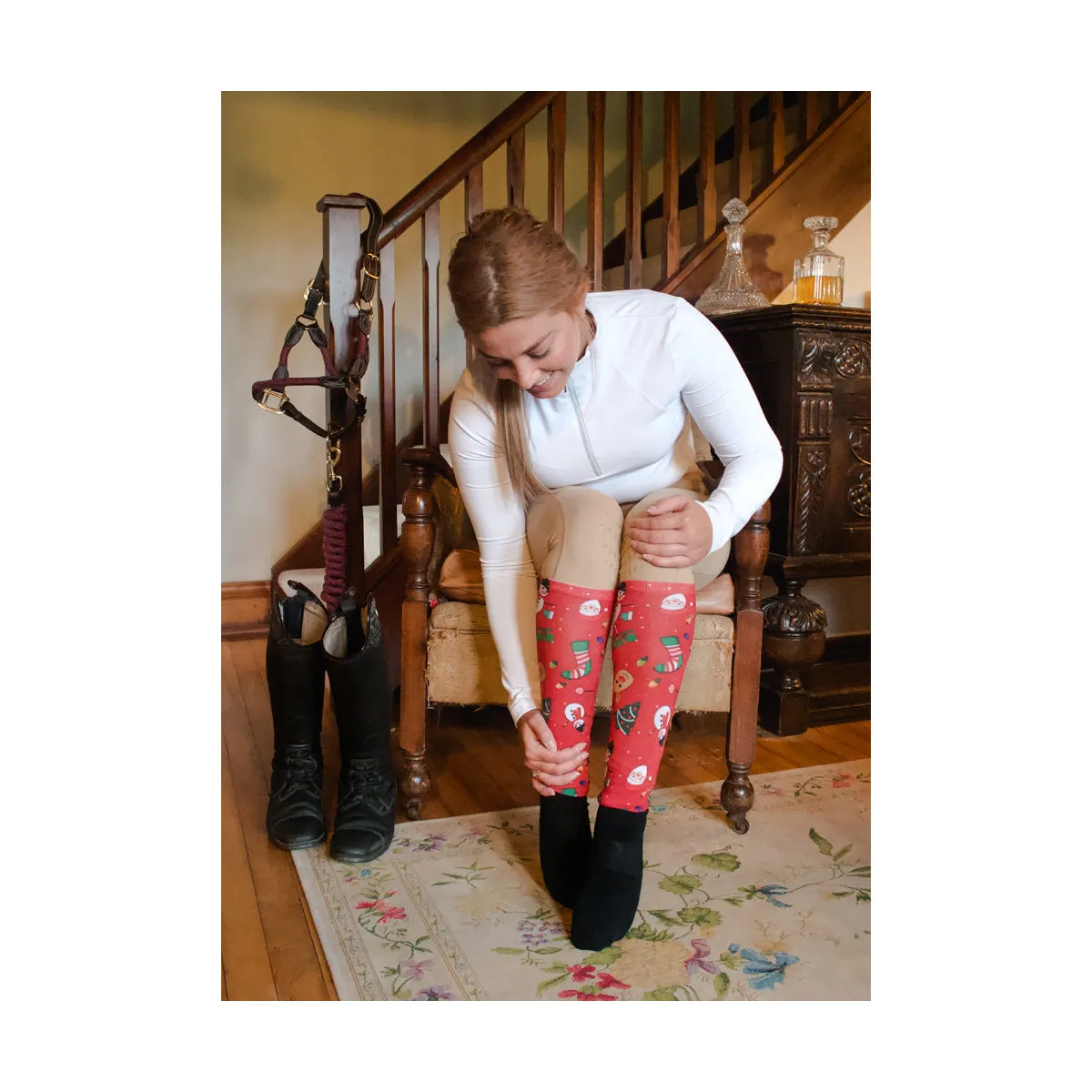 Cameo Equine Marmaduke Socks - Bright and Technical for Comfortable Horse Riding