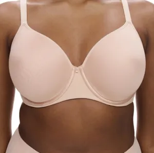 Chantelle bra 38H nude rose Comfort Chic full cup custom fit plus size new $78
