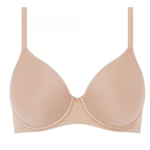 Chantelle bra 38H nude rose Comfort Chic full cup custom fit plus size new $78