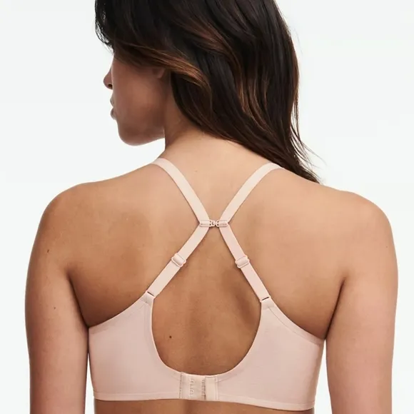Chantelle bra 38H nude rose Comfort Chic full cup custom fit plus size new $78
