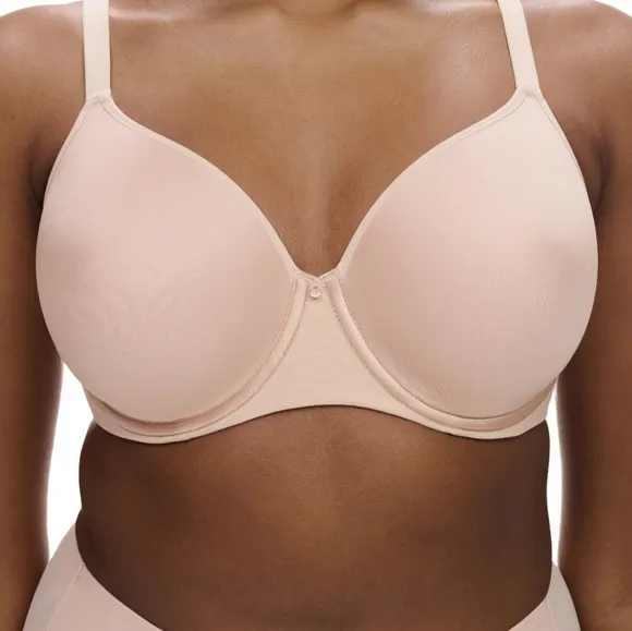Chantelle bra 38H nude rose Comfort Chic full cup custom fit plus size new $78