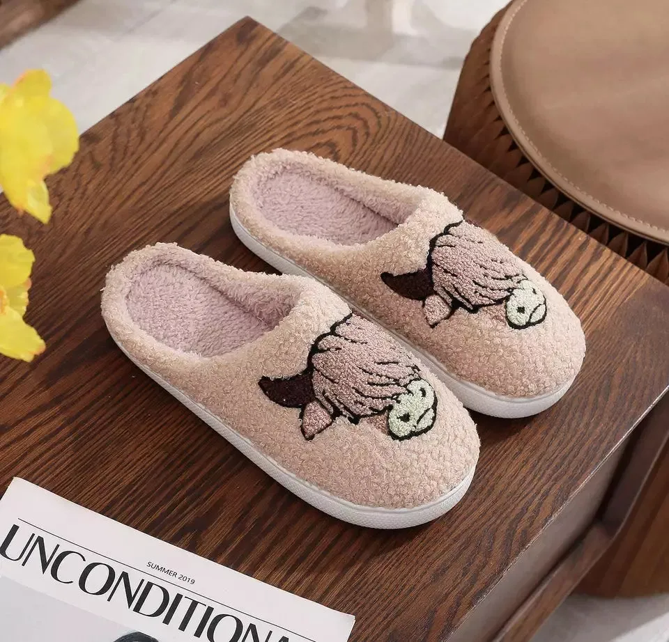 Dachshund Embroidered Woolen Slippers
