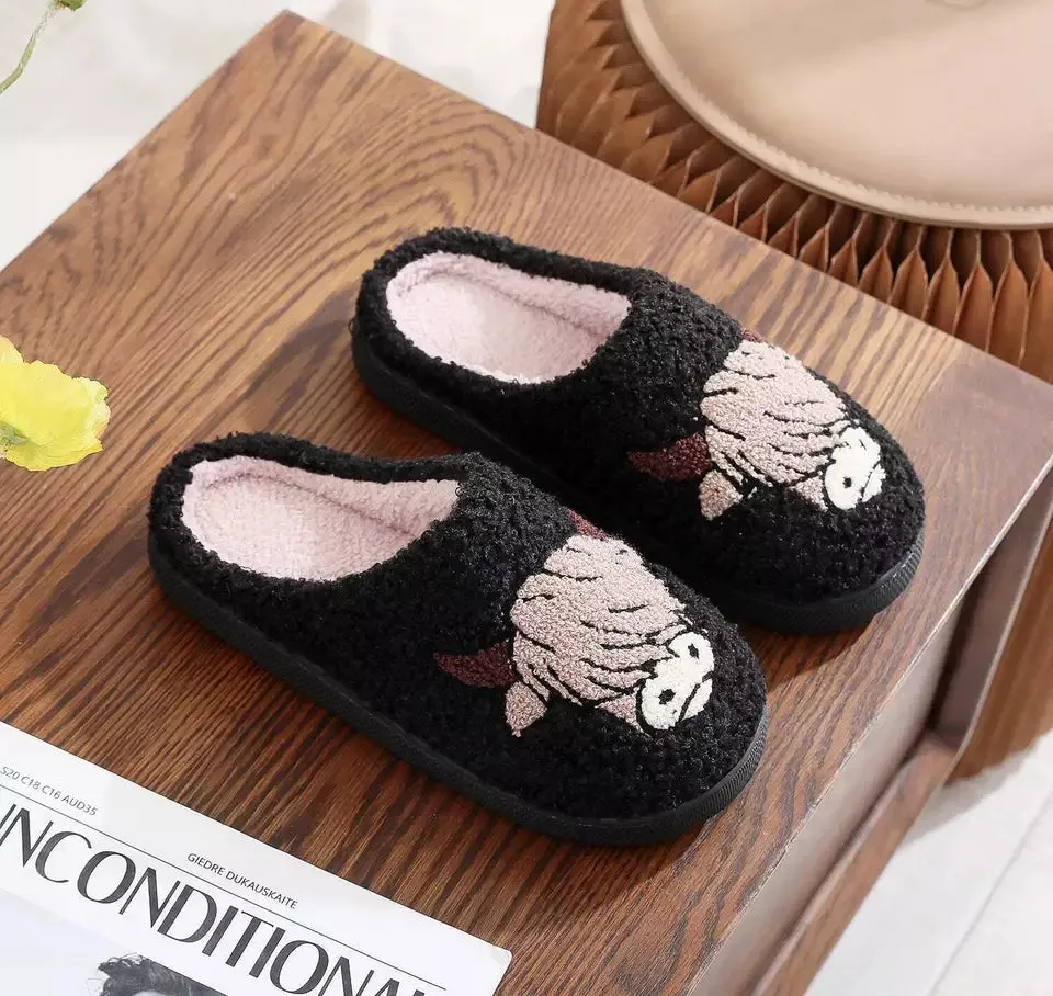 Dachshund Embroidered Woolen Slippers