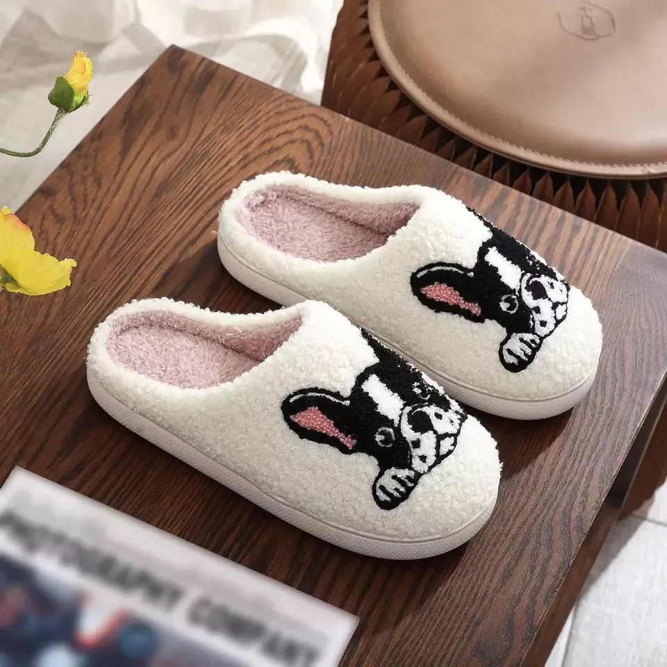 Dachshund Embroidered Woolen Slippers