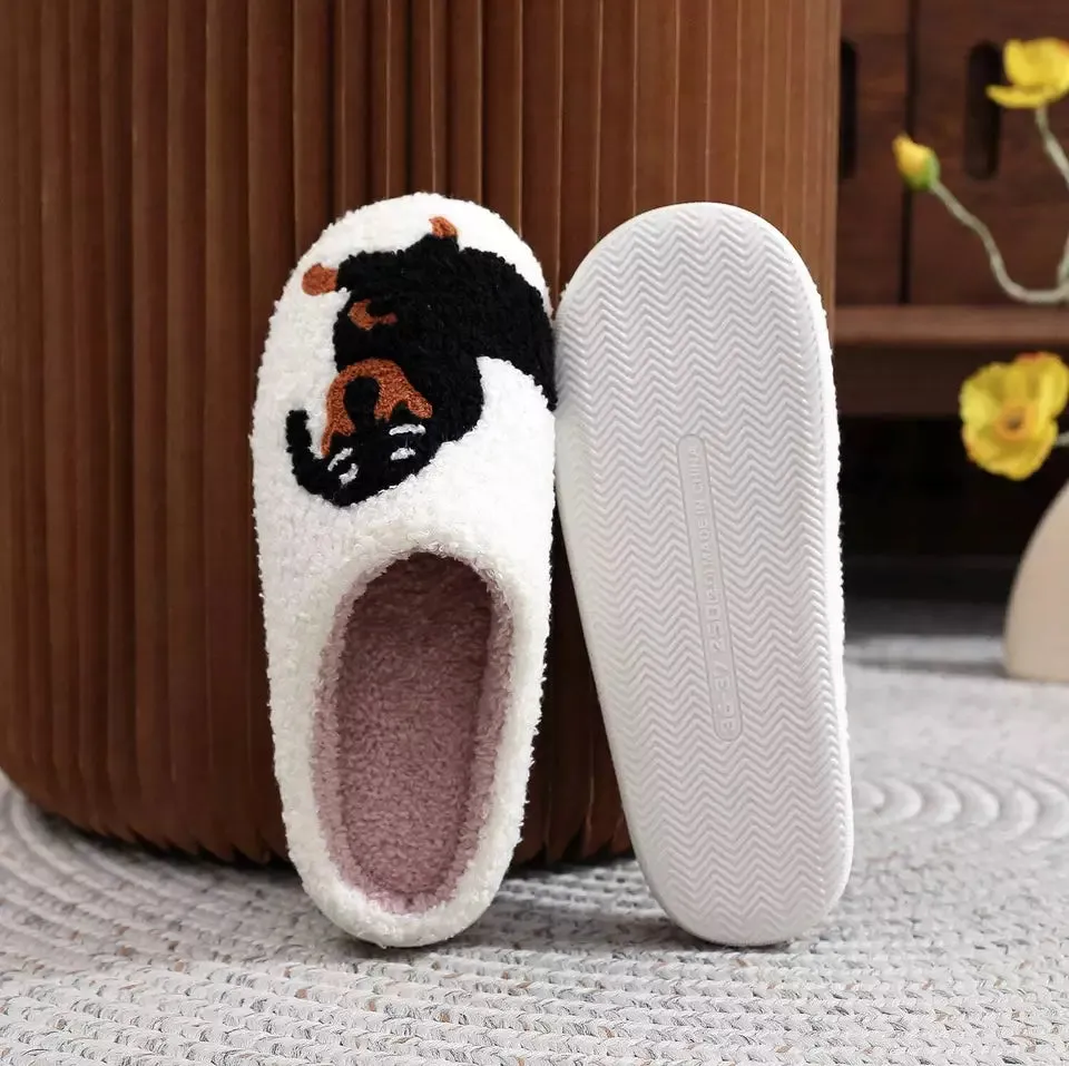 Dachshund Embroidered Woolen Slippers