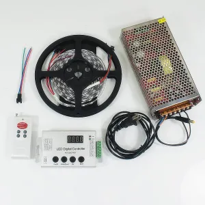 DC 5V SK6812 Individually Addressable LED Strip Light 5050 RGB Pixel LED Strip Kit 5 meters with 60LEDs