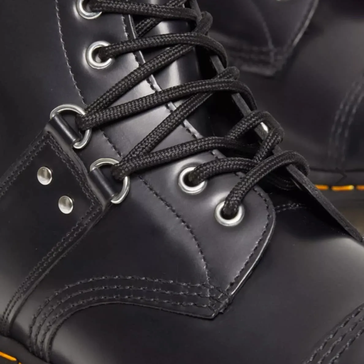 Dr Martens - 1460 Hardware Polished Smooth Leather Lace Up Boots