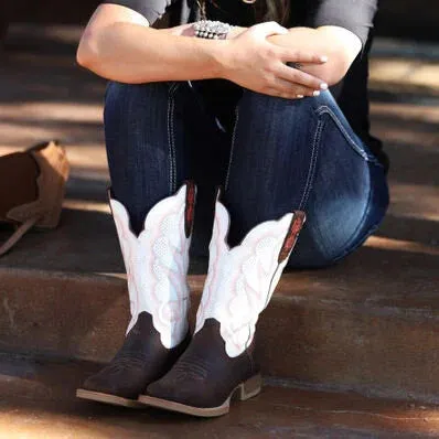 DURANGO® LADY REBEL PRO™ WOMEN'S WHITE VENTILATED WESTERN BOOT | DRD0392