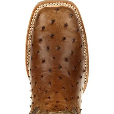 DURANGO® REBEL PRO™ TOBACCO FULL-QUILL OSTRICH WESTERN BOOT | Ddb0307