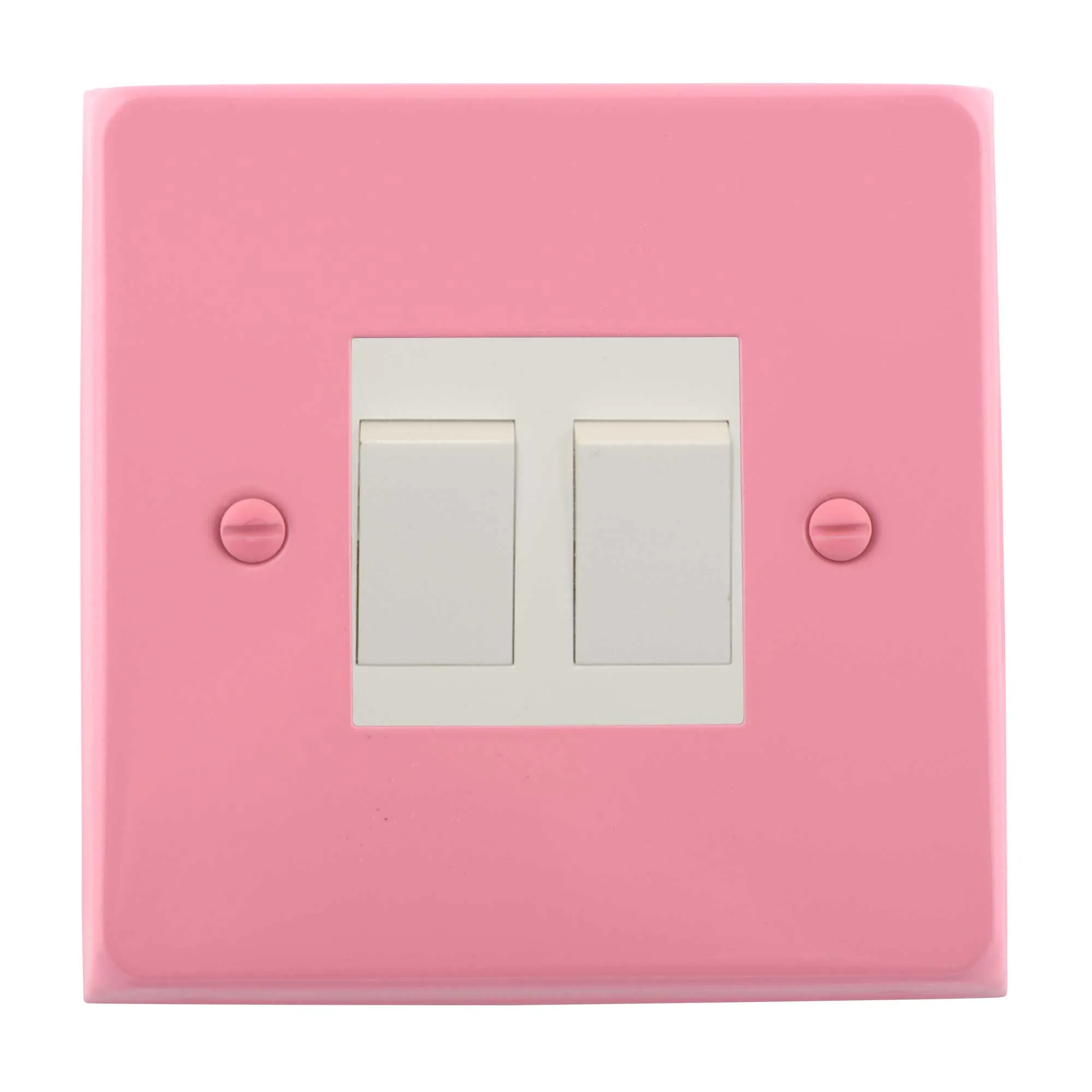 ElekTek Light Switch Conversion Metal Modern Cover Plate No Wiring Double