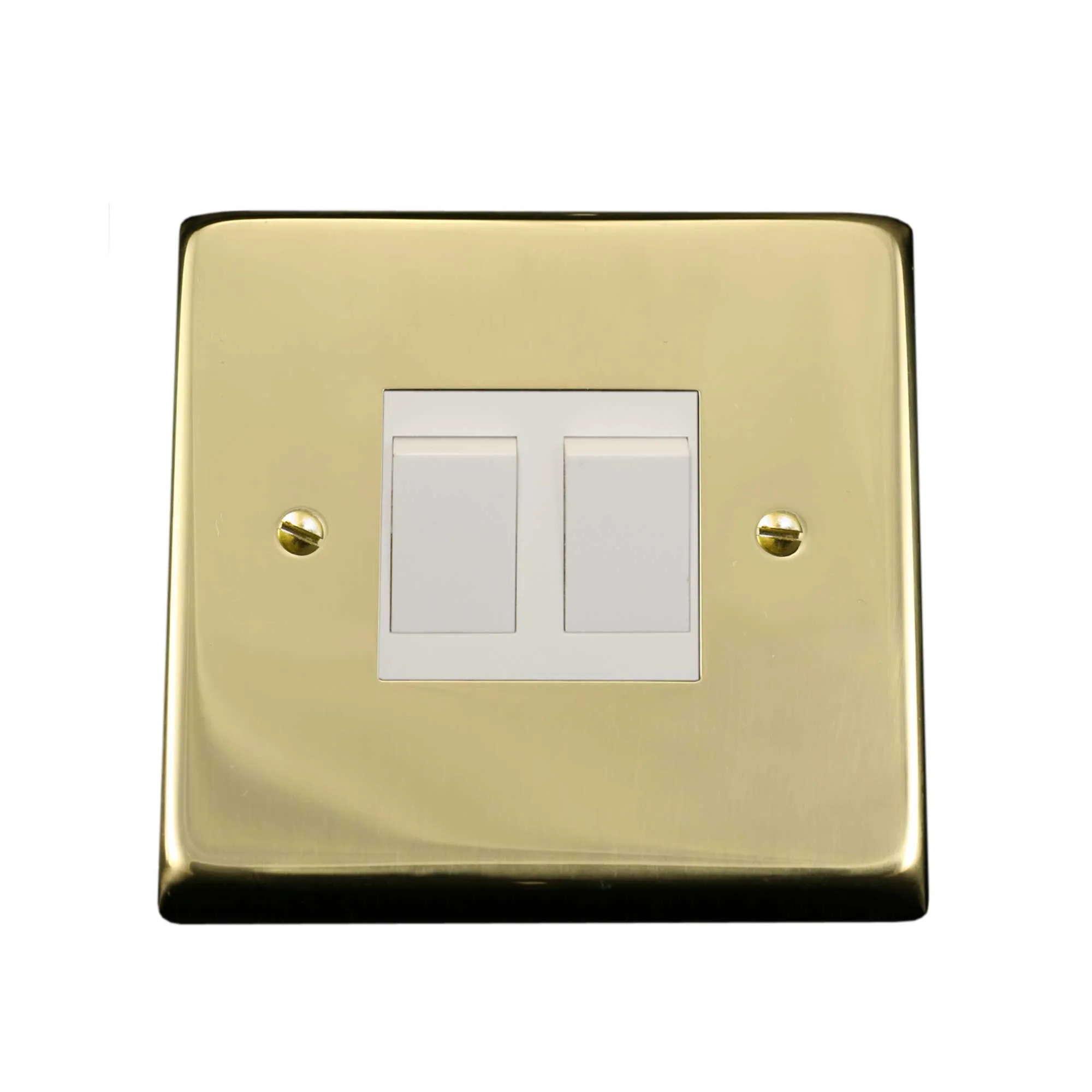 ElekTek Light Switch Conversion Metal Modern Cover Plate No Wiring Double