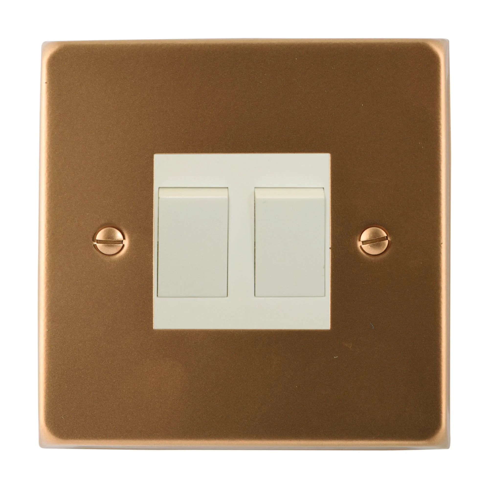 ElekTek Light Switch Conversion Metal Modern Cover Plate No Wiring Double