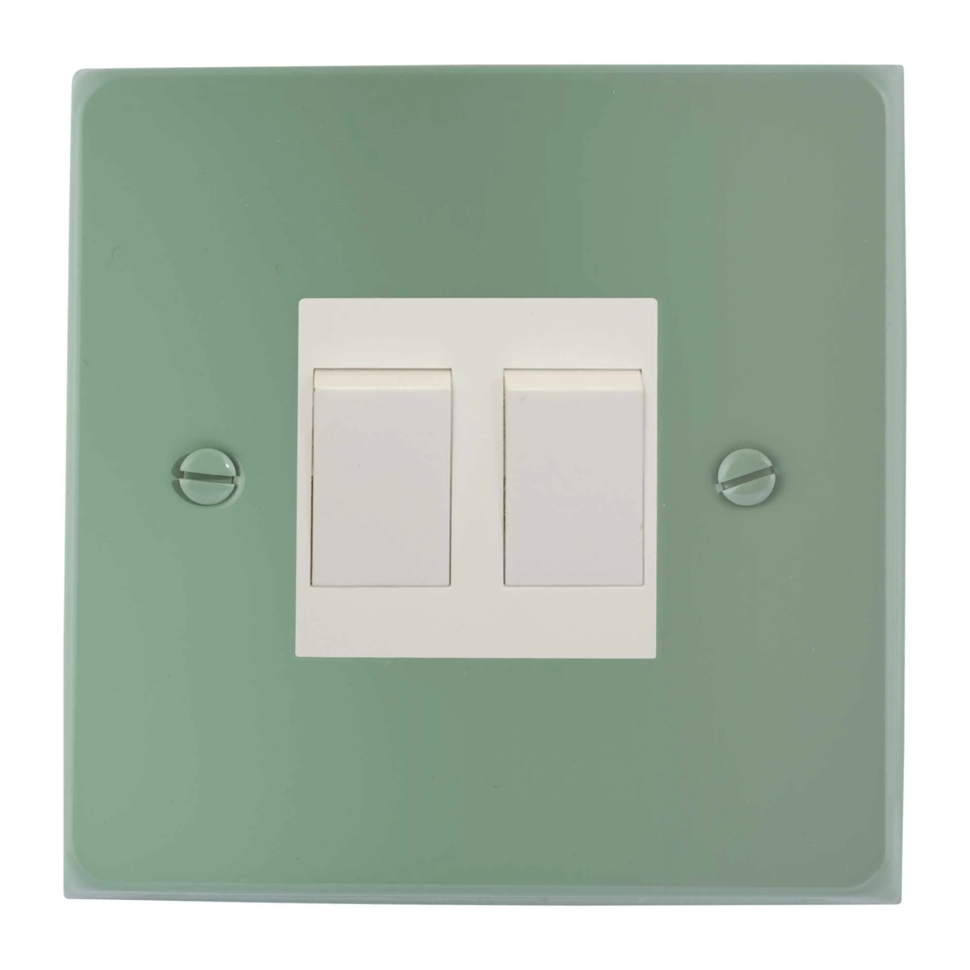 ElekTek Light Switch Conversion Metal Modern Cover Plate No Wiring Double