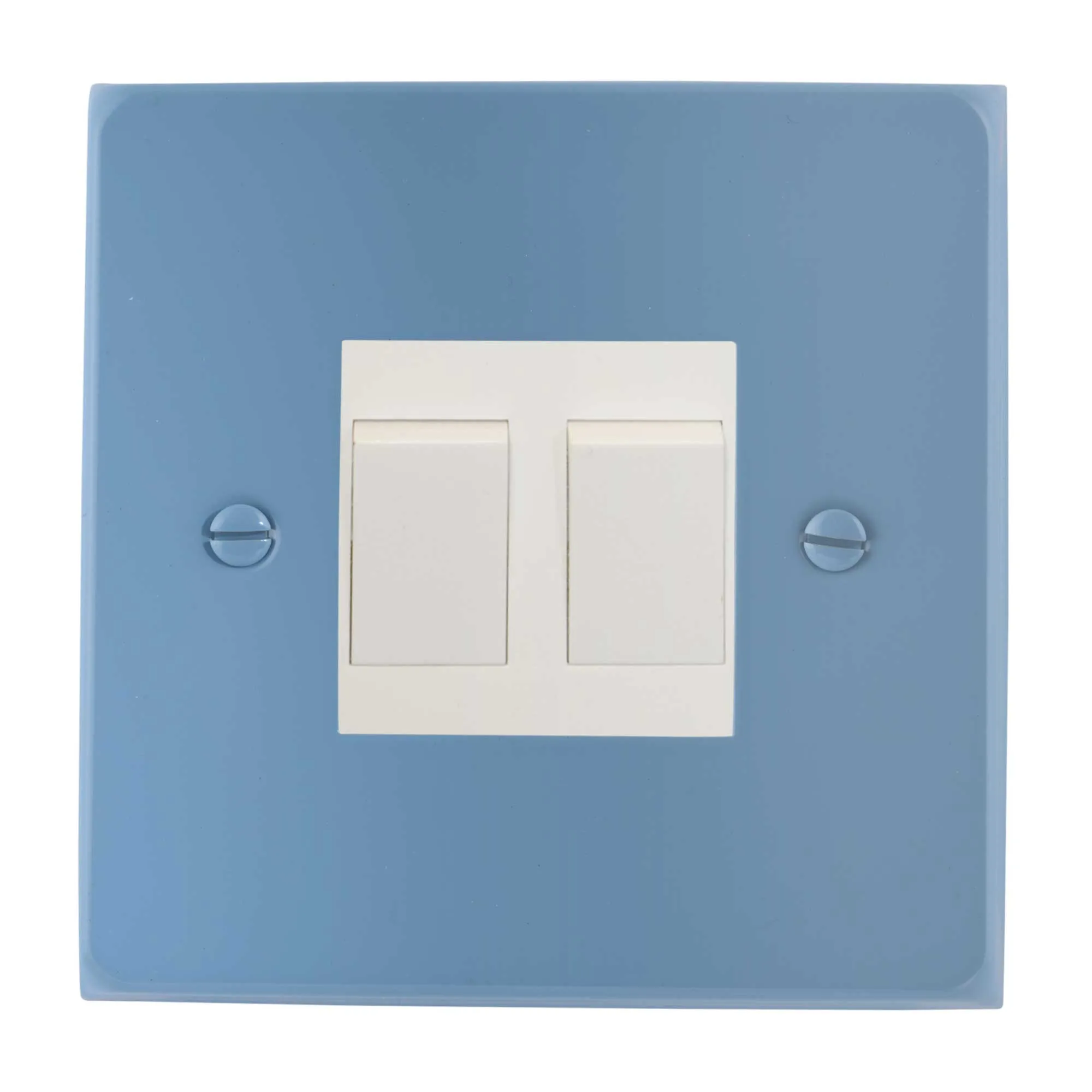 ElekTek Light Switch Conversion Metal Modern Cover Plate No Wiring Double