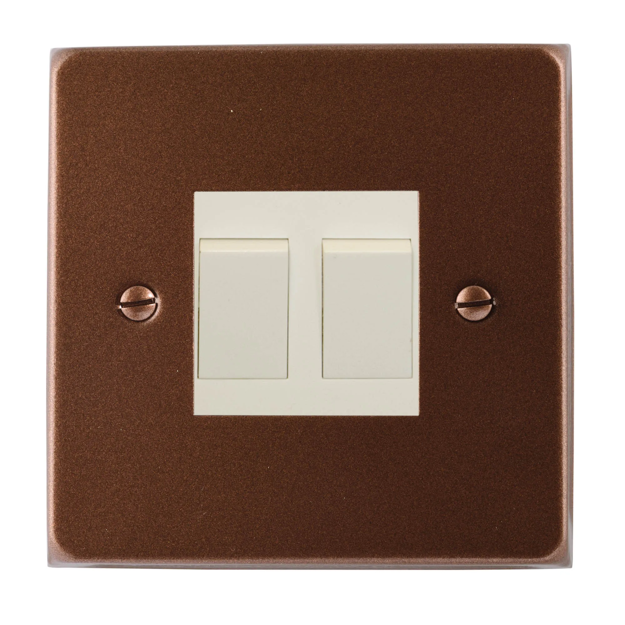 ElekTek Light Switch Conversion Metal Modern Cover Plate No Wiring Double