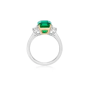 Emerald Three Stone Ring