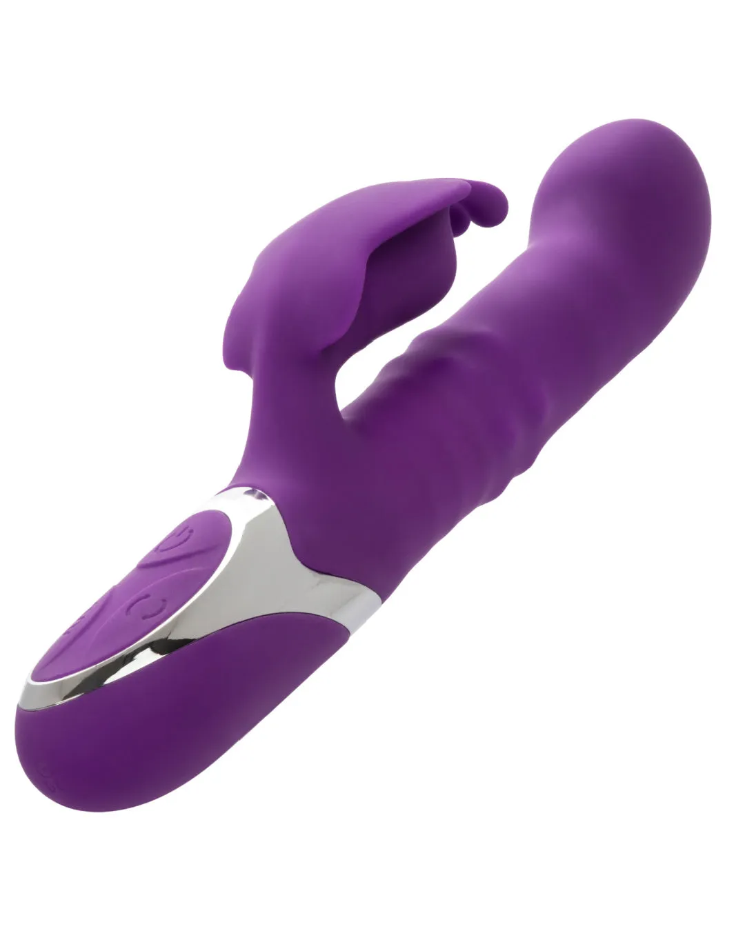 Enchanted Flutter Thrusting and Rotating Rabbit Vibrator - Purple