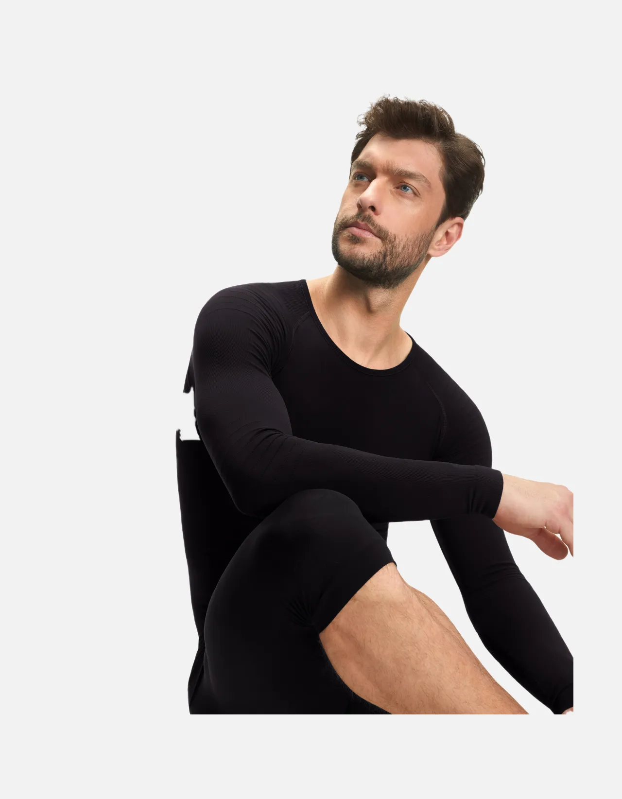 FALKE Men long sleeve Shirt Warm - Black