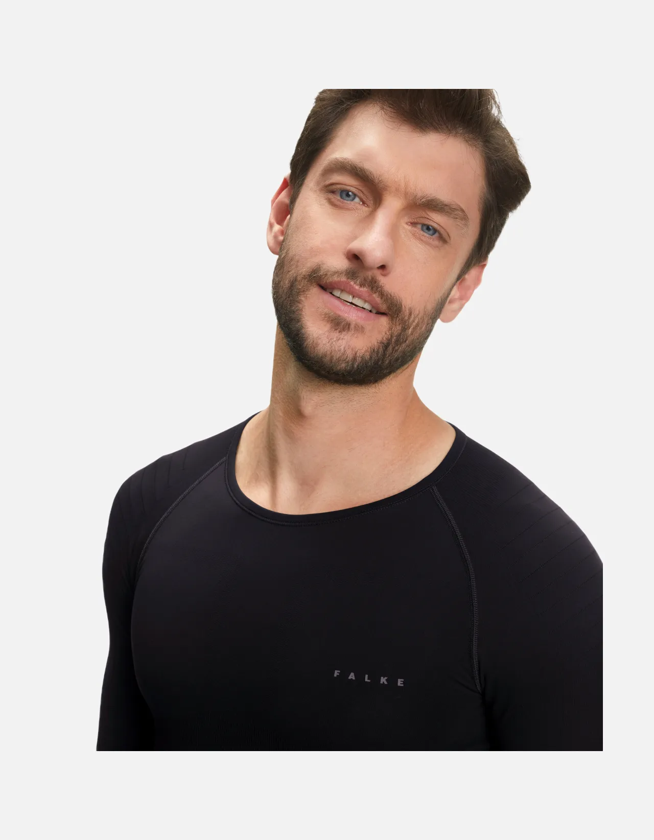 FALKE Men long sleeve Shirt Warm - Black