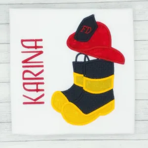 Firefighter Boots - Name Shirt