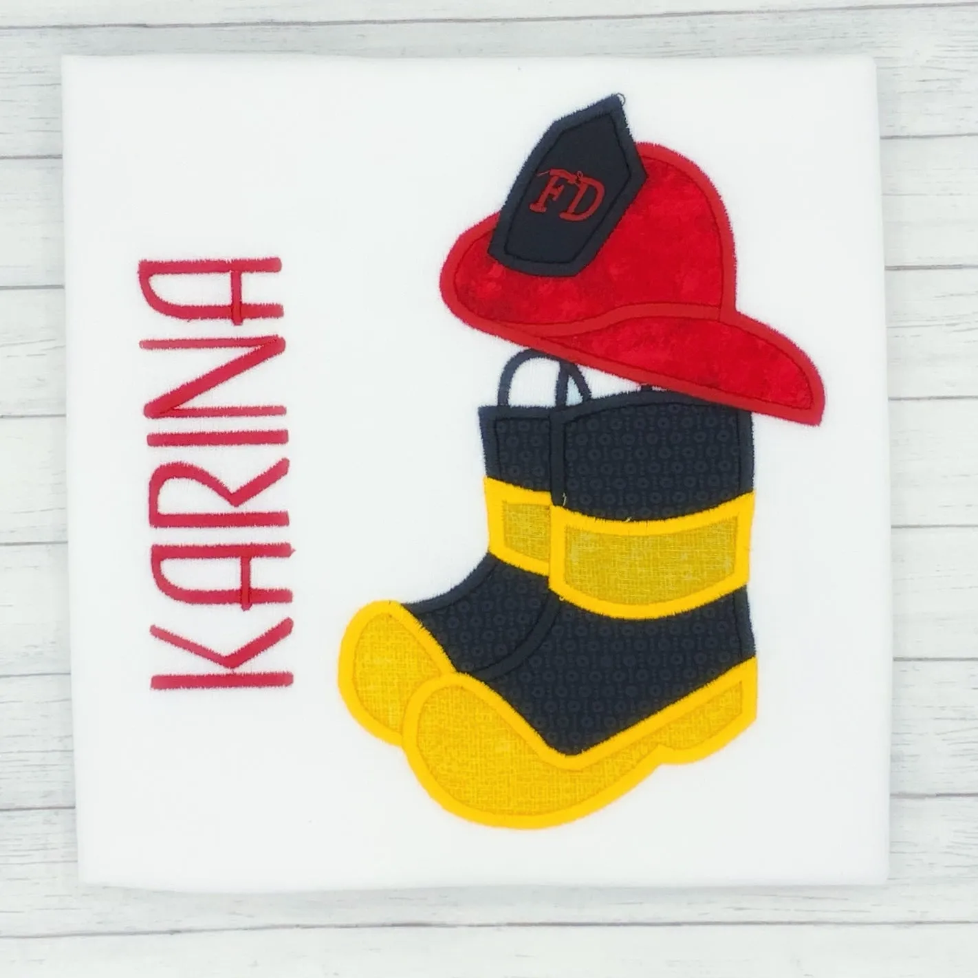 Firefighter Boots - Name Shirt