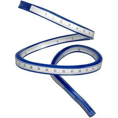 Flexible Ruler 50cm Plastic Bendable Craft Scale Curve Bendy Kids Tape Measure