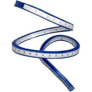 Flexible Ruler 50cm Plastic Bendable Craft Scale Curve Bendy Kids Tape Measure