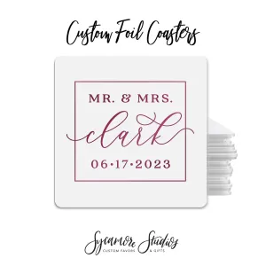 Foiled Wedding Coaster #19 - Modern