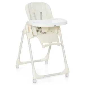 Folding | Reclining | Adjustable Baby High Chair | 5 Recline Positions | Winter White