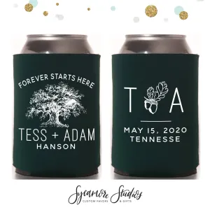 Forever Starts Here - Wedding Can Cooler #182R