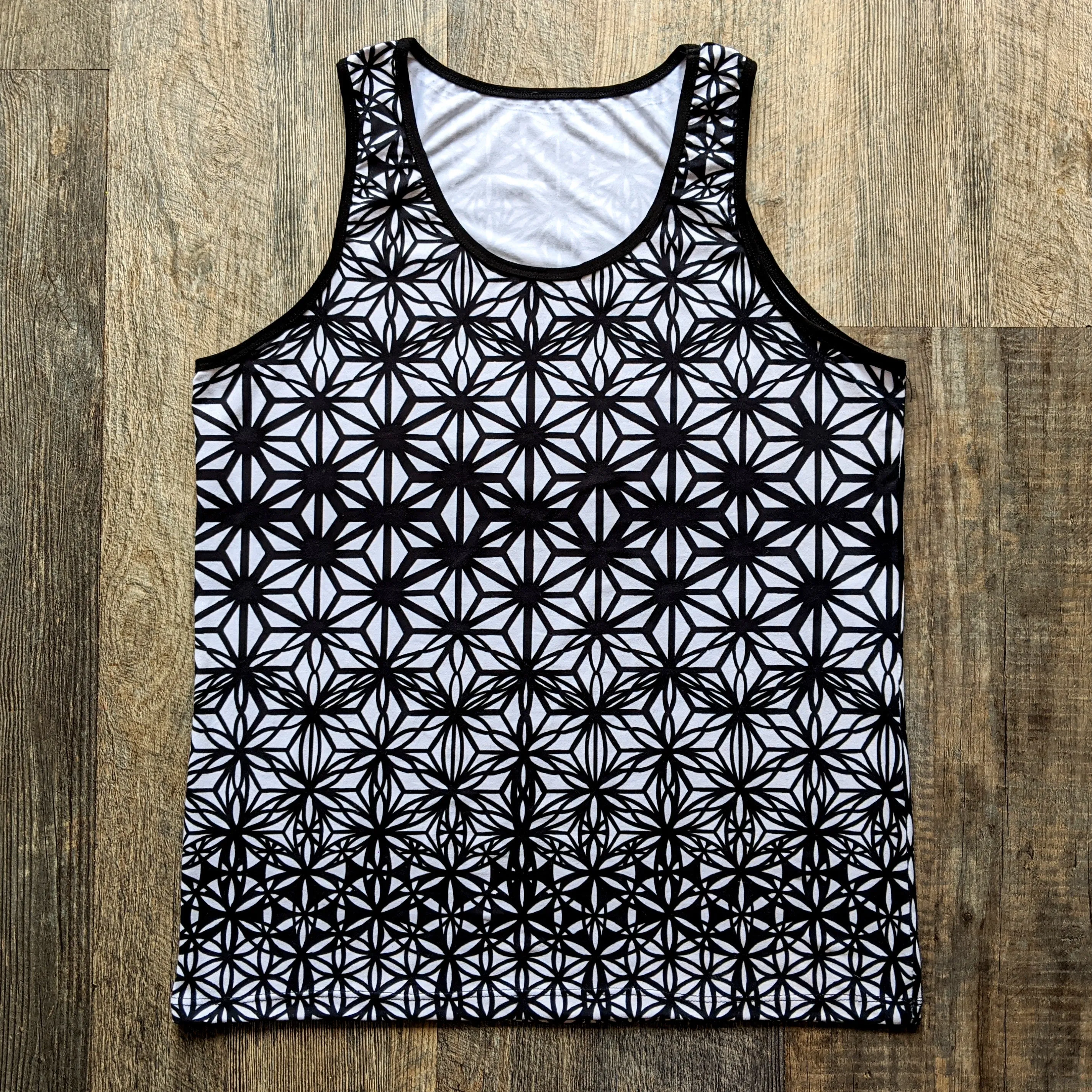 Fractal Flowers B&W Tank Top